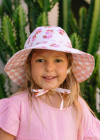 Coral Bloom Reversible Wide Brim Sunhat