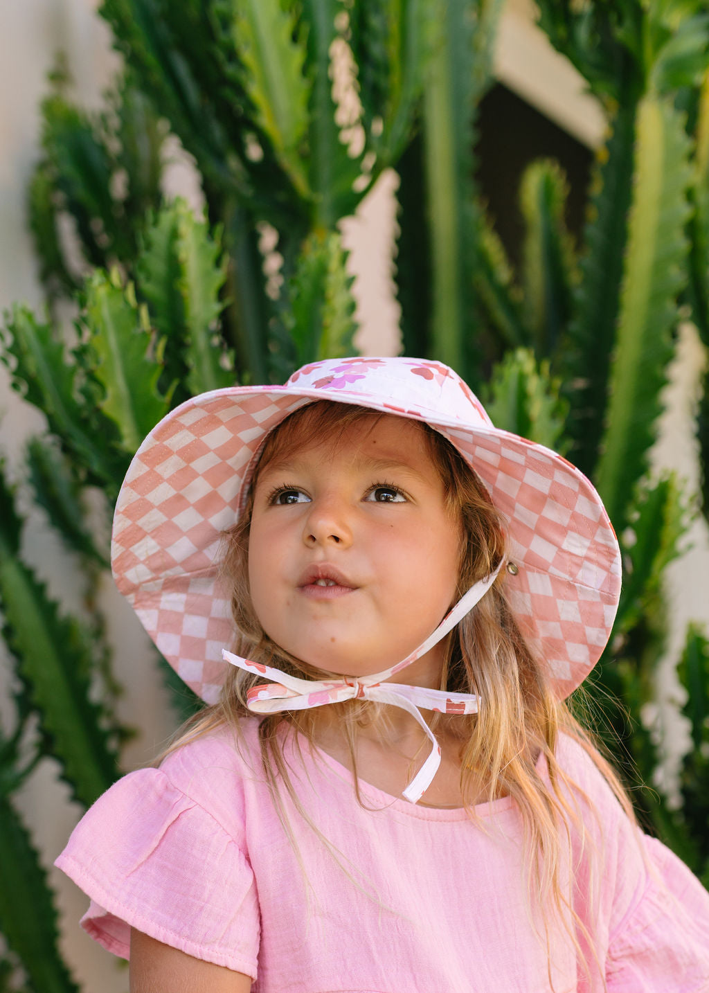 Coral Bloom Reversible Wide Brim Sunhat