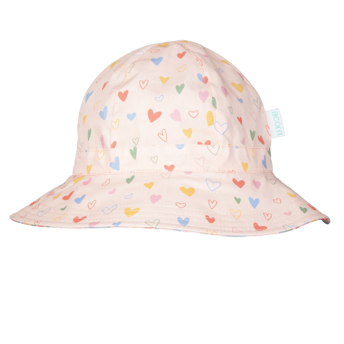 Floating Hearts Reversible Wide Brim Sunhat