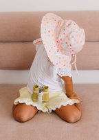 Floating Hearts Reversible Wide Brim Sunhat