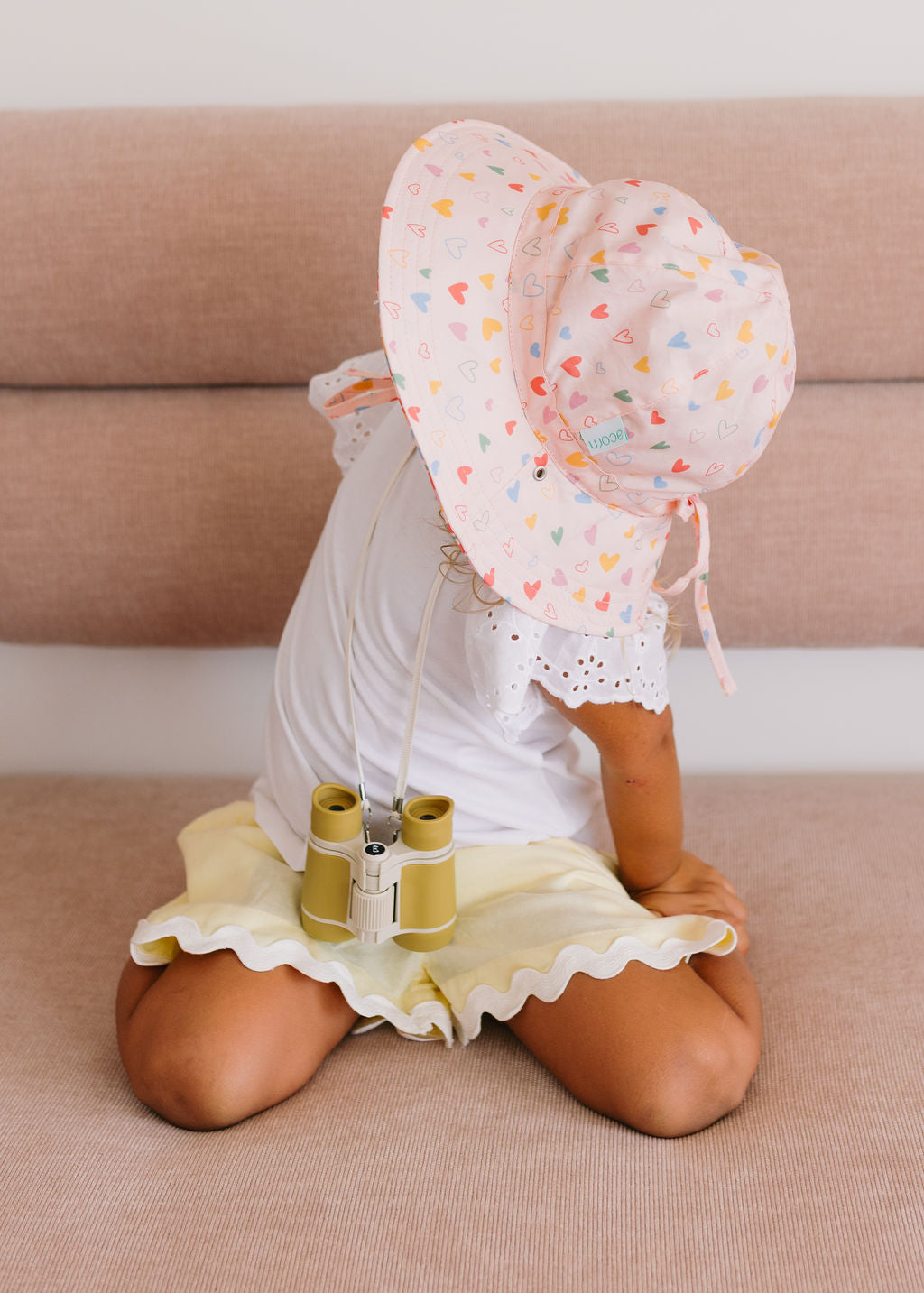 Floating Hearts Reversible Wide Brim Sunhat