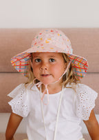 Floating Hearts Reversible Wide Brim Sunhat