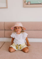 Floating Hearts Reversible Wide Brim Sunhat