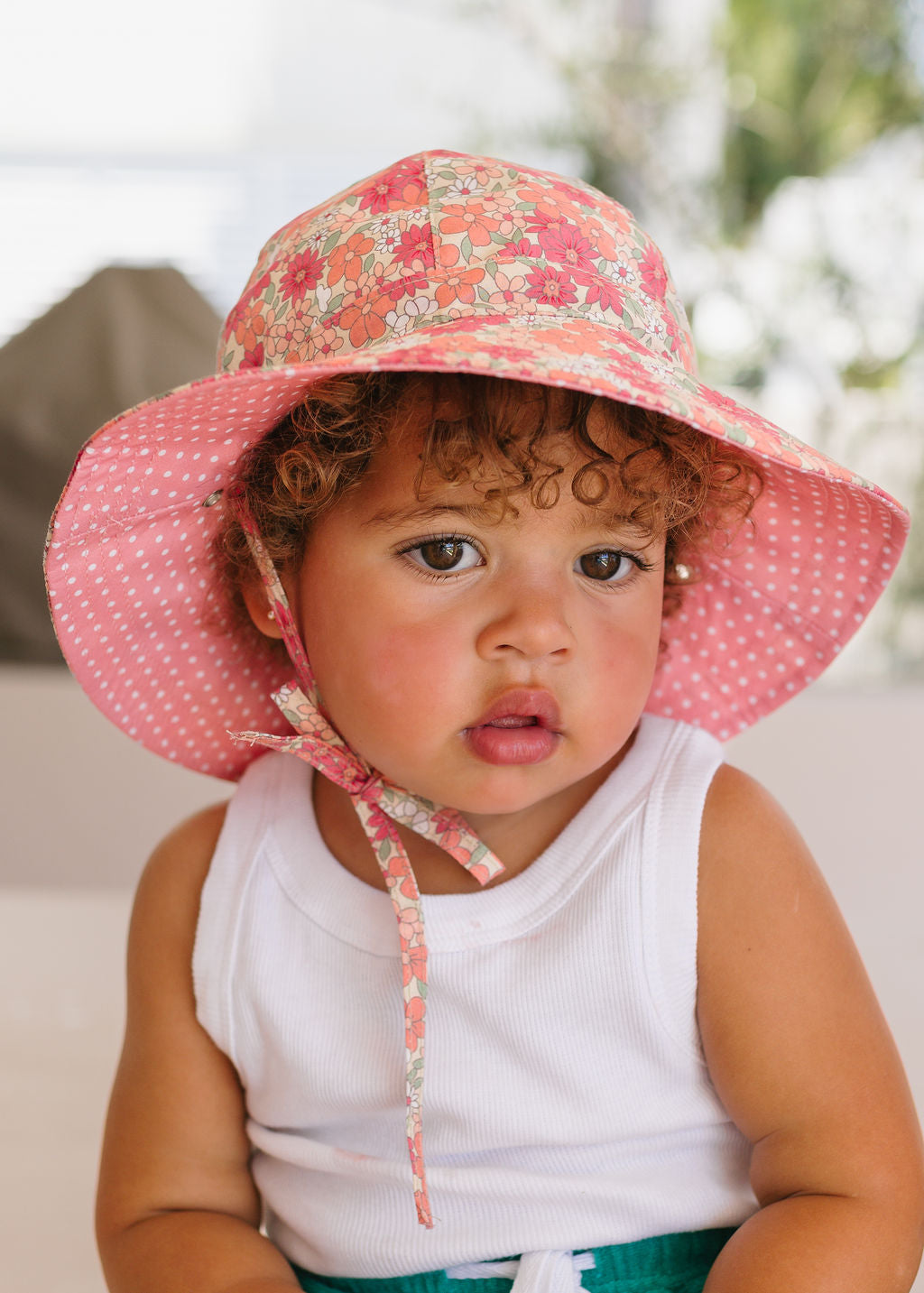 Desert Flowers Wide Brim Reversible Sunhat