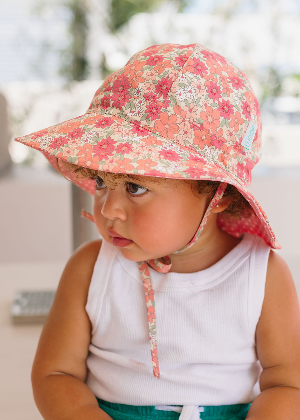 Desert Flowers Wide Brim Reversible Sunhat
