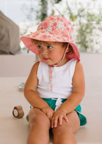 Desert Flowers Wide Brim Reversible Sunhat
