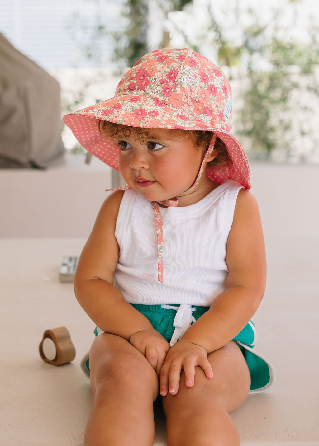 Desert Flowers Wide Brim Reversible Sunhat