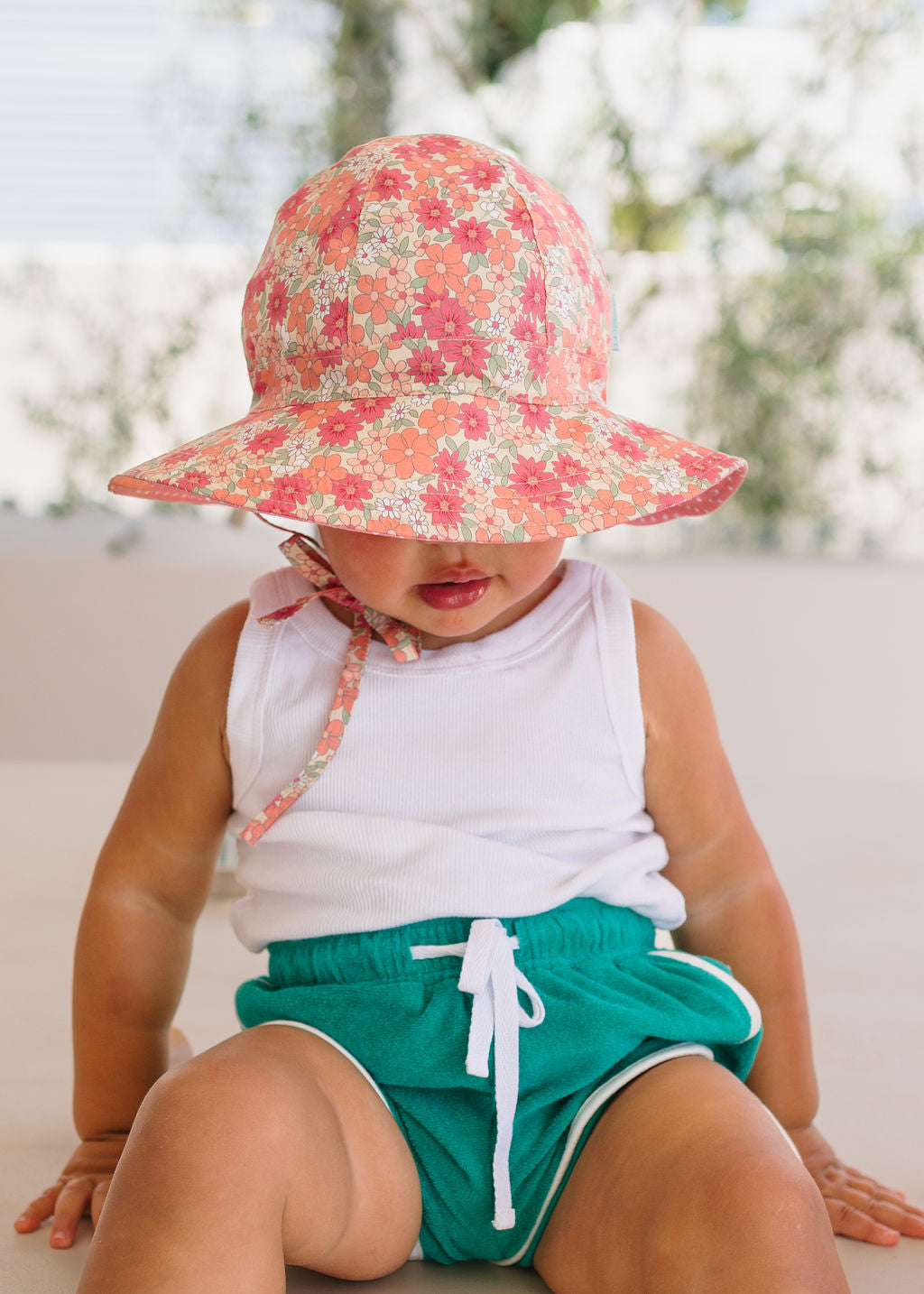 Desert Flowers Wide Brim Reversible Sunhat