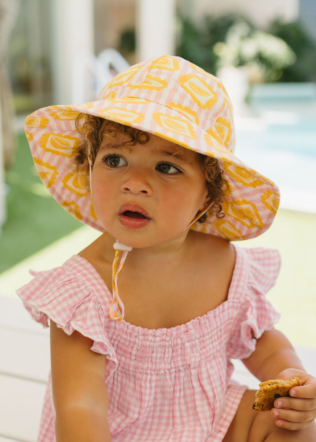 Lemonade Stripe Wide Brim Sunhat