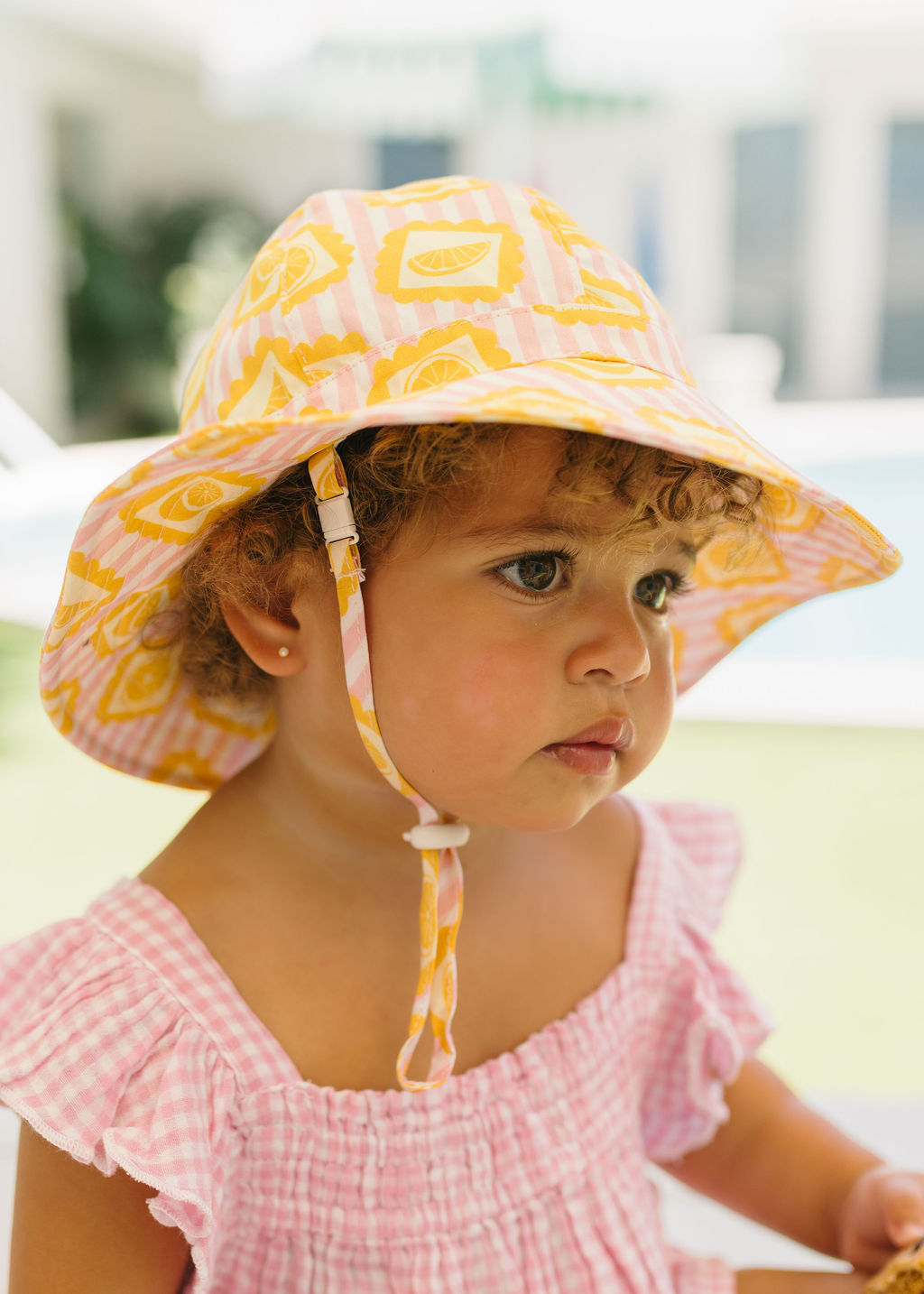 Lemonade Stripe Wide Brim Sunhat