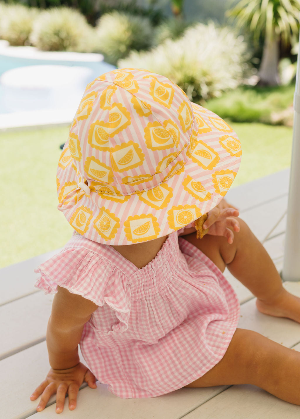 Lemonade Stripe Wide Brim Sunhat