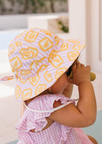 Lemonade Stripe Wide Brim Sunhat