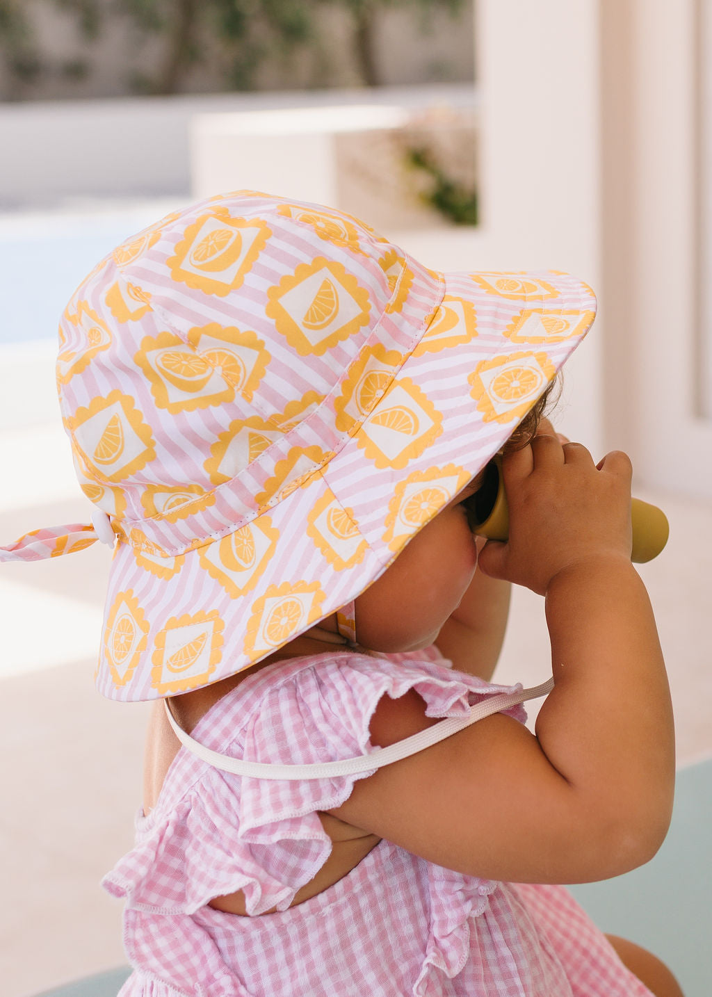 Lemonade Stripe Wide Brim Sunhat
