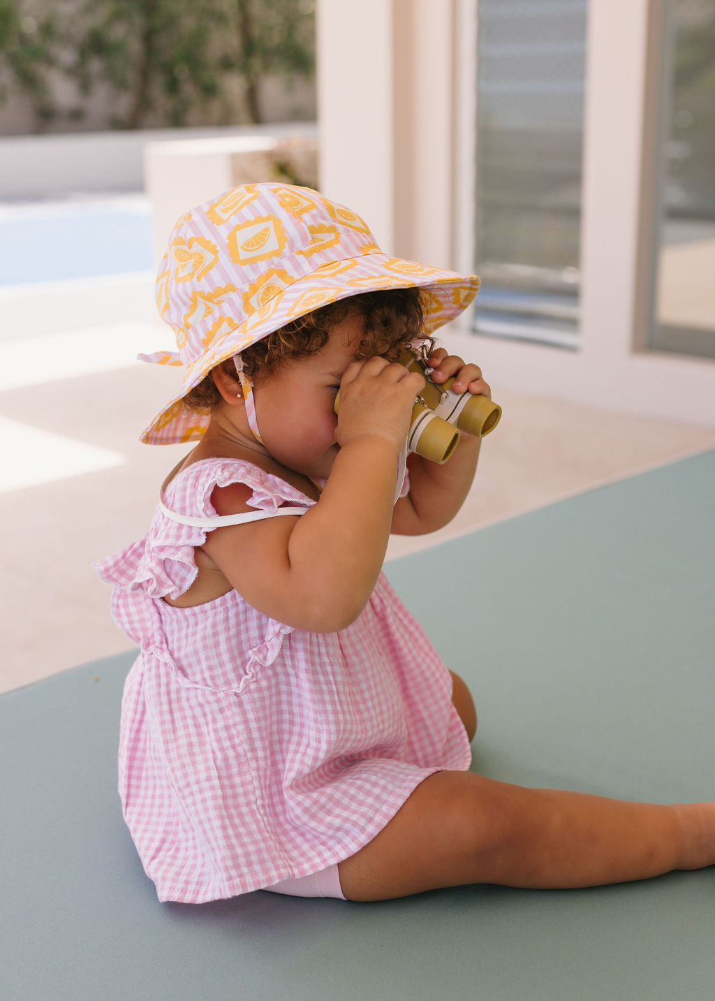 Lemonade Stripe Wide Brim Sunhat
