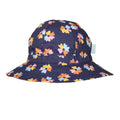 Navy Bloom Wide Brim Sunhat