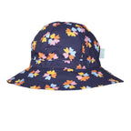 Navy Bloom Wide Brim Sunhat