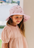 Blush Daisy Wide Brim Sunhat