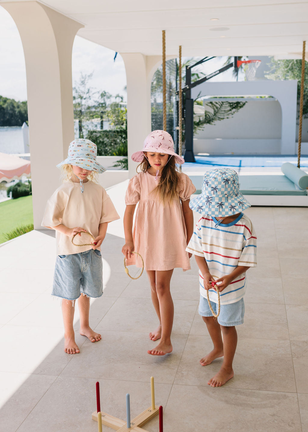 Blush Daisy Wide Brim Sunhat