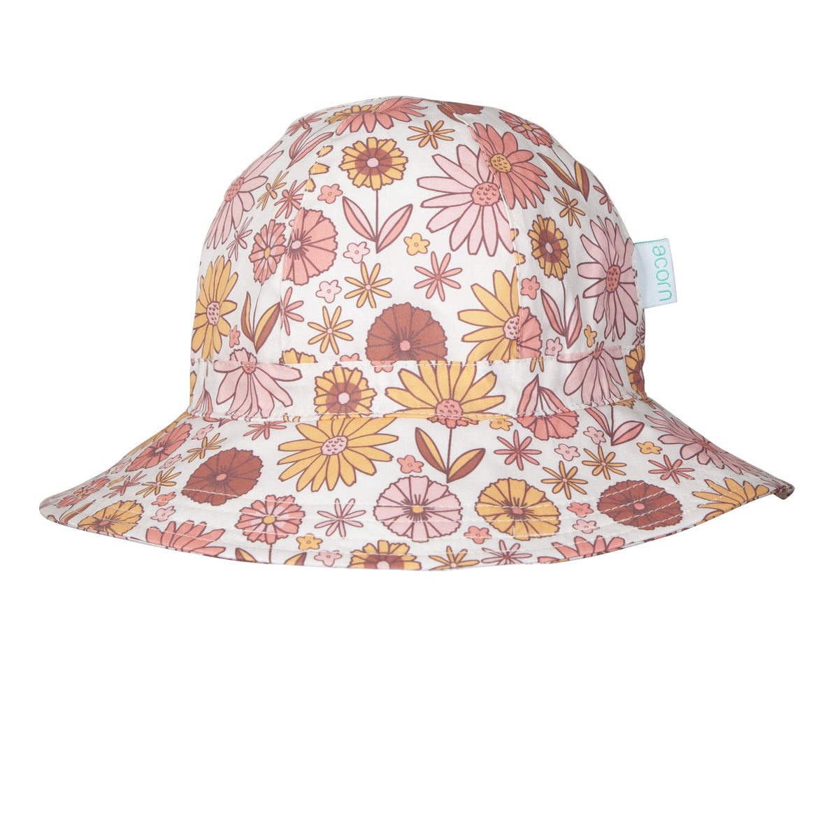 Retro Blooms Wide Brim Sunhat