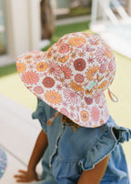Retro Blooms Wide Brim Sunhat