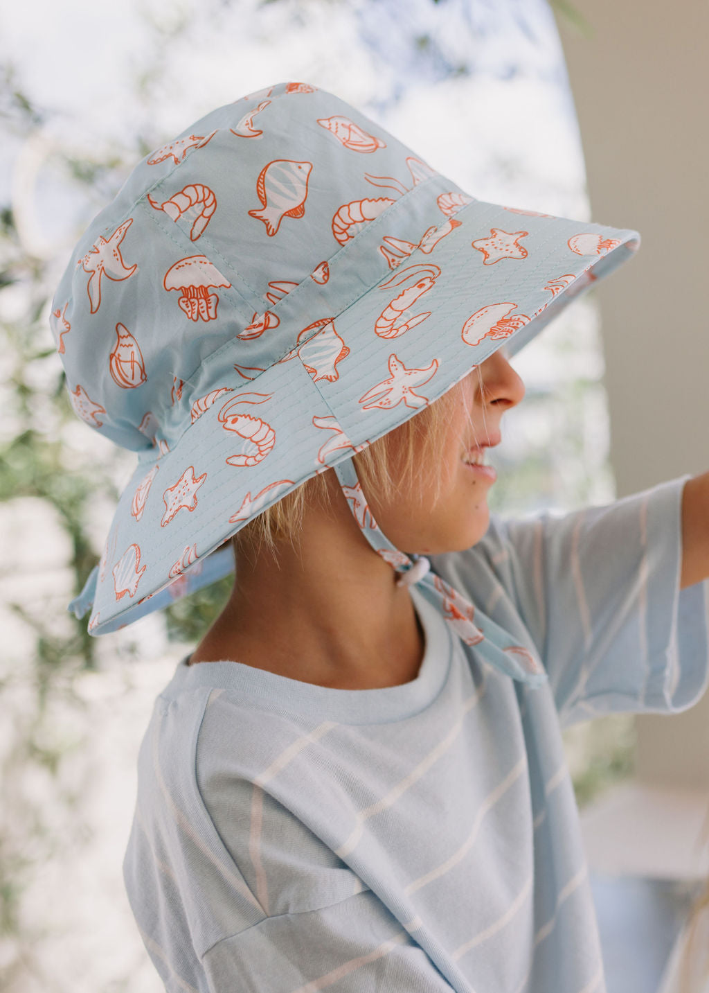 Marine Friends Wide Brim Bucket Hat