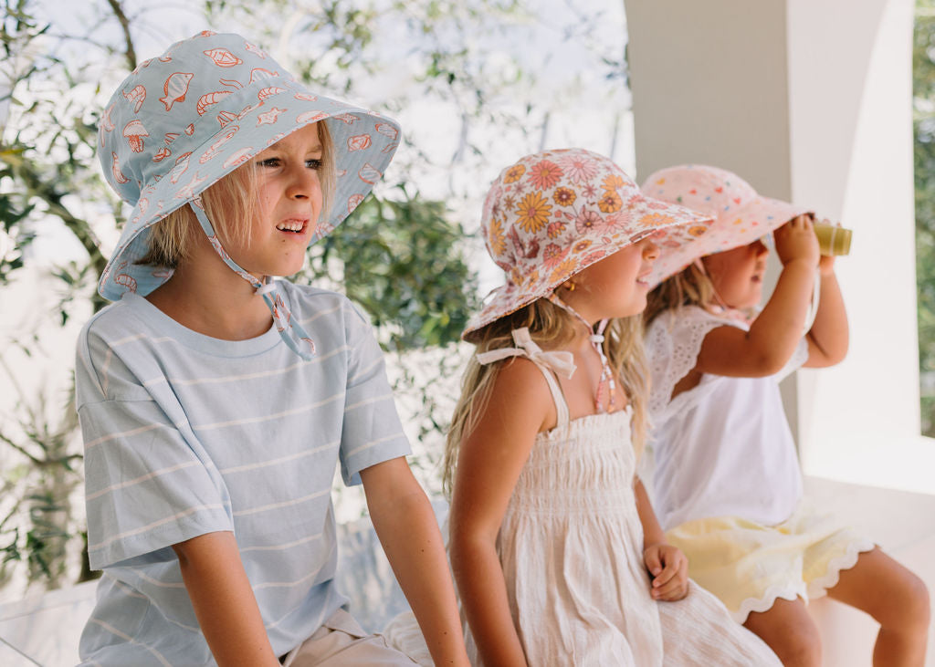 Marine Friends Wide Brim Bucket Hat