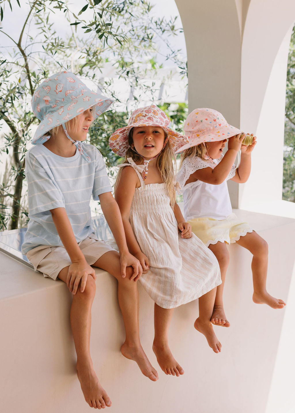 Marine Friends Wide Brim Bucket Hat