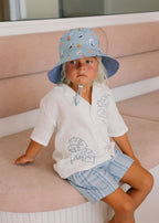 Seagulls Wide Brim Bucket Hat