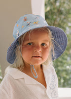 Seagulls Wide Brim Bucket Hat
