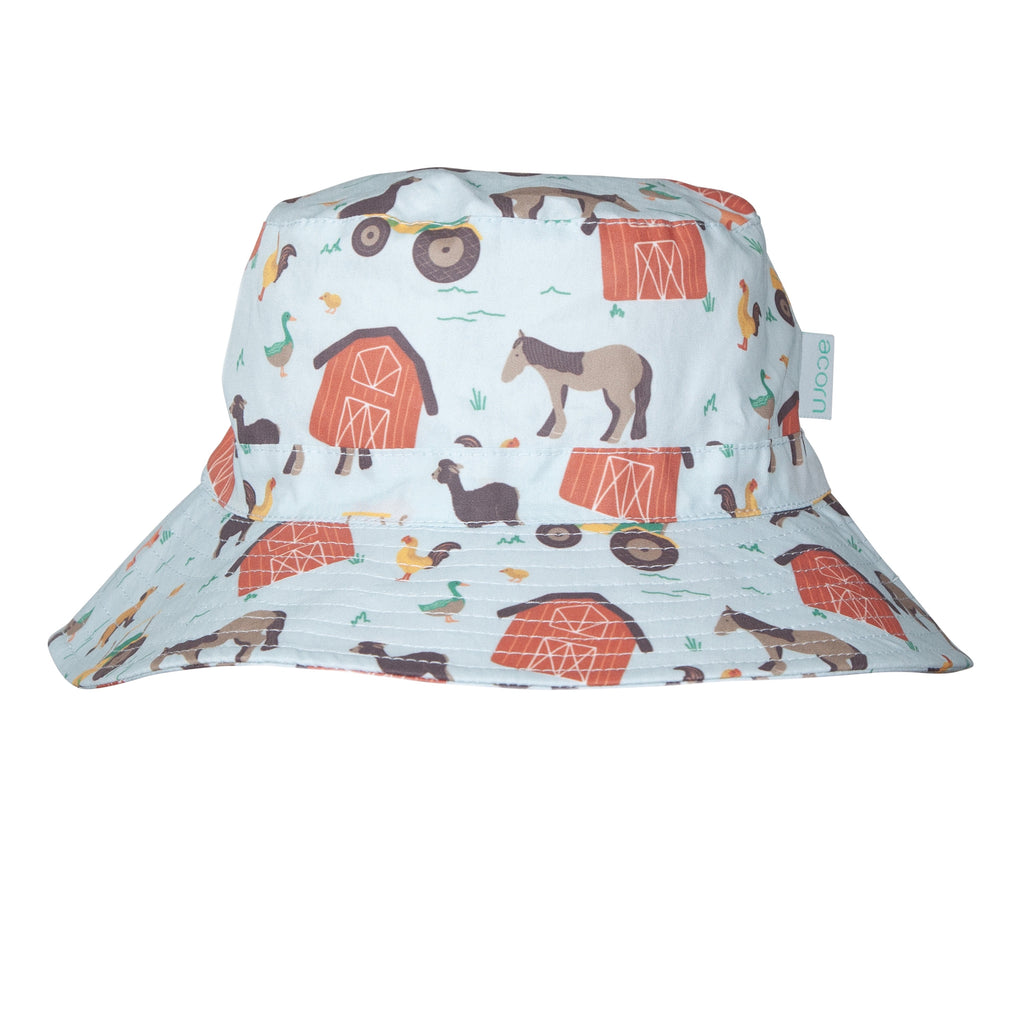 Farmyard Wide Brim Bucket Hat