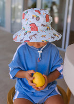 Farmyard Wide Brim Bucket Hat