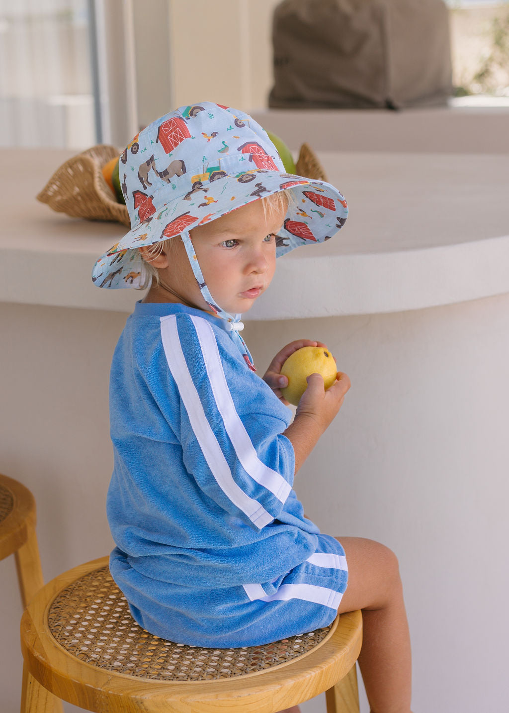 Farmyard Wide Brim Bucket Hat