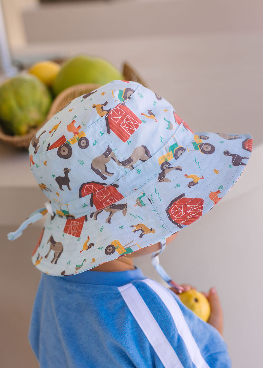 Farmyard Wide Brim Bucket Hat