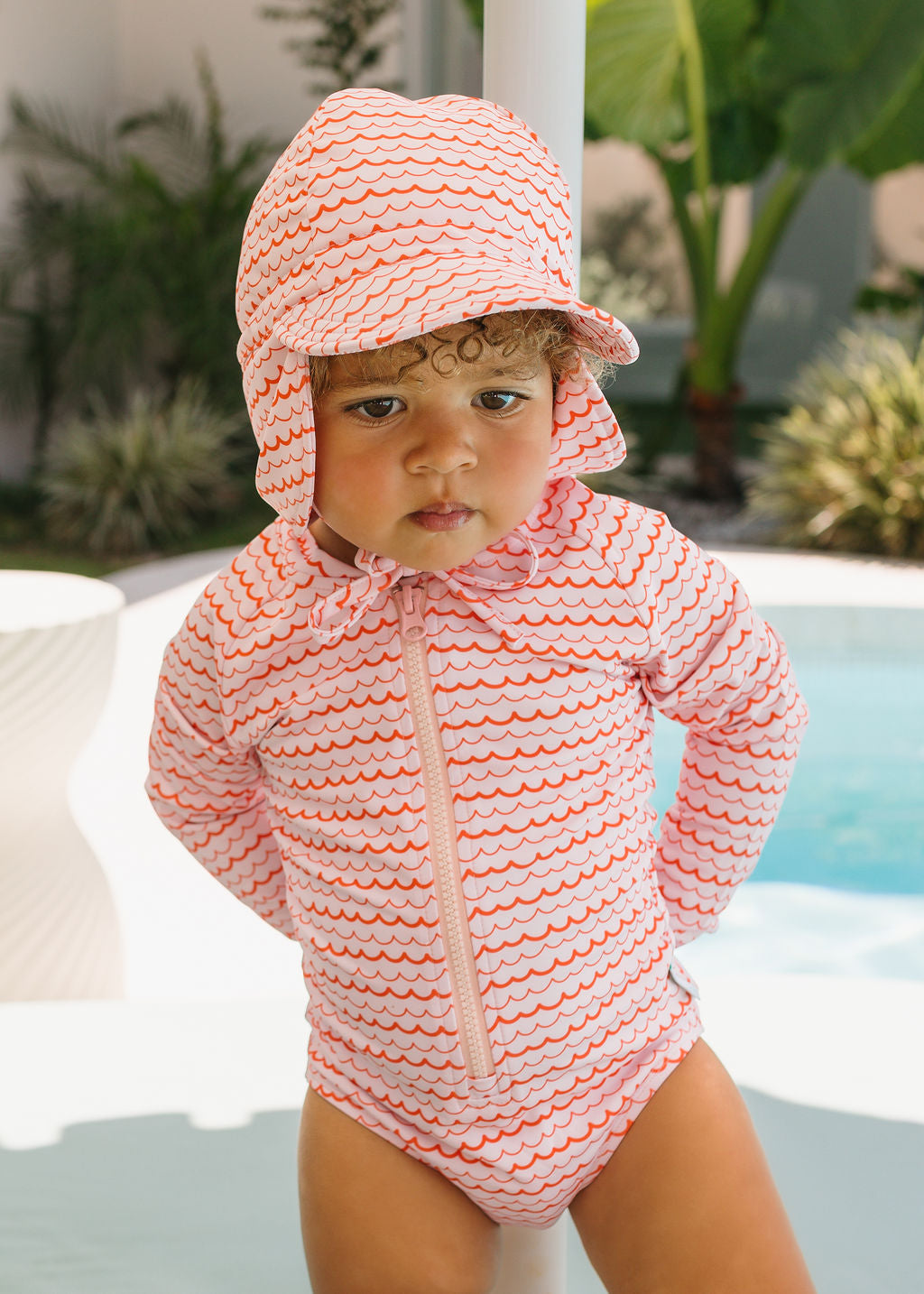 Pink Ripples UPF50+ Swimming Suit