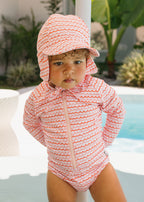 Pink Ripples UPF50+ Swimming Suit