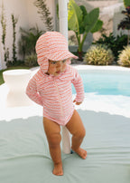 Pink Ripples UPF50+ Swimming Suit