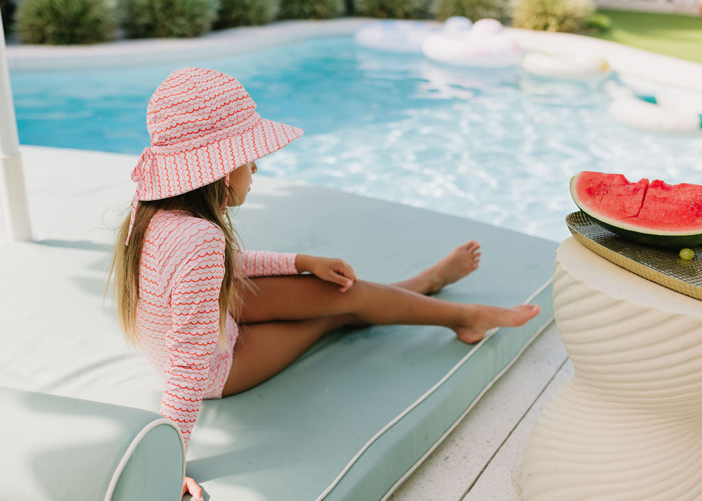 Pink Ripples UPF50+ Swimming Suit