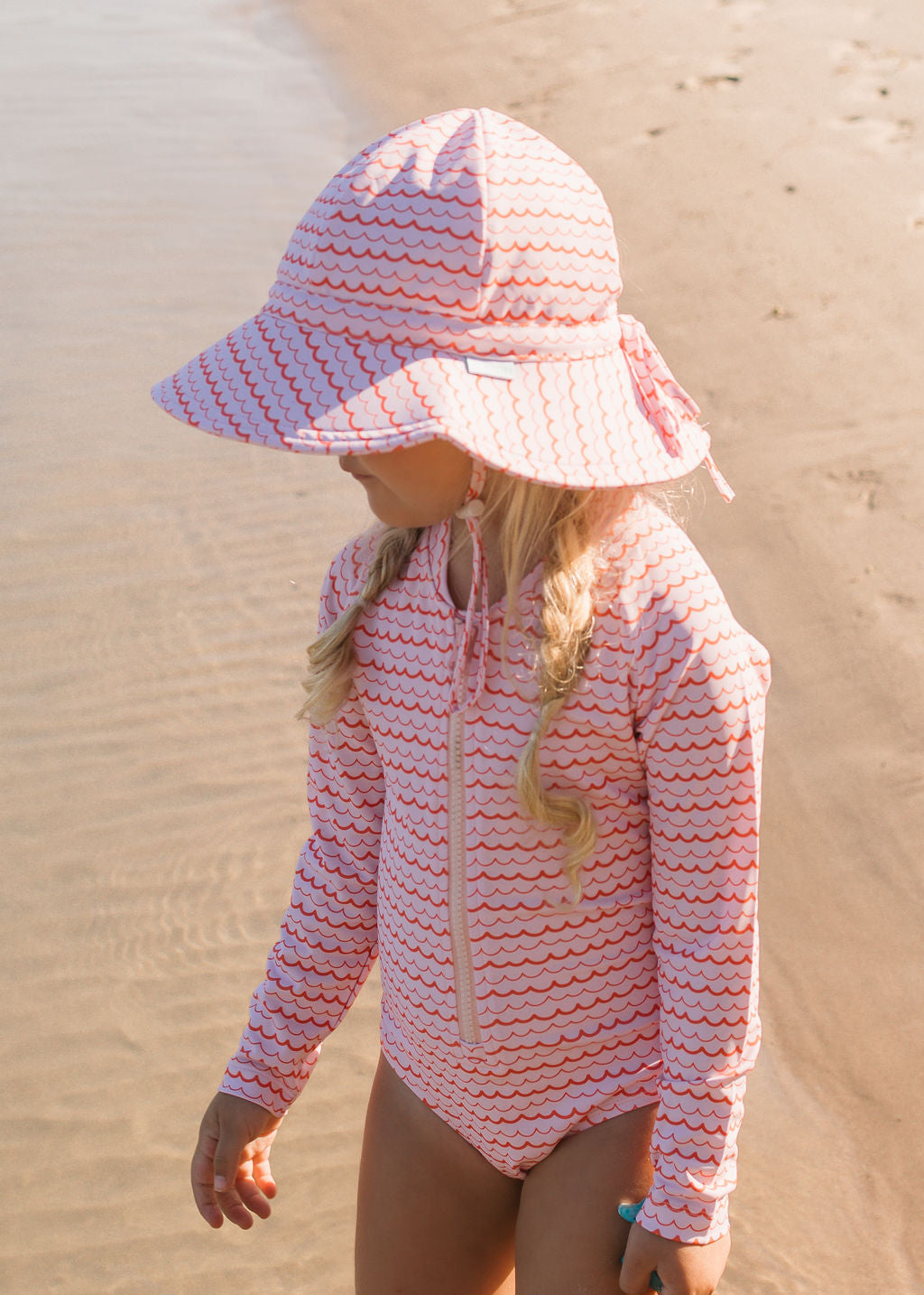 Pink Ripples UPF50+ Swimming Suit