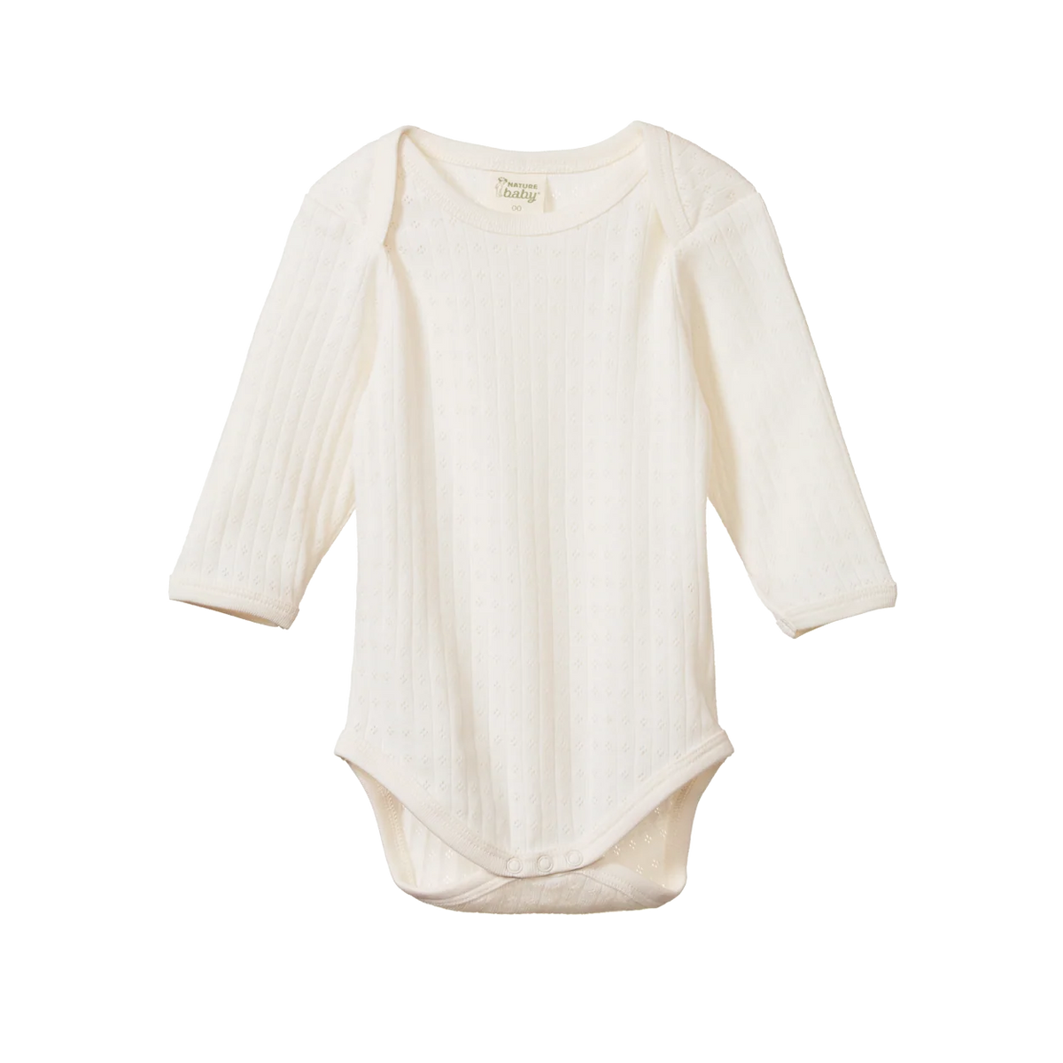 Longsleeve Bodysuit Pointelle Natural