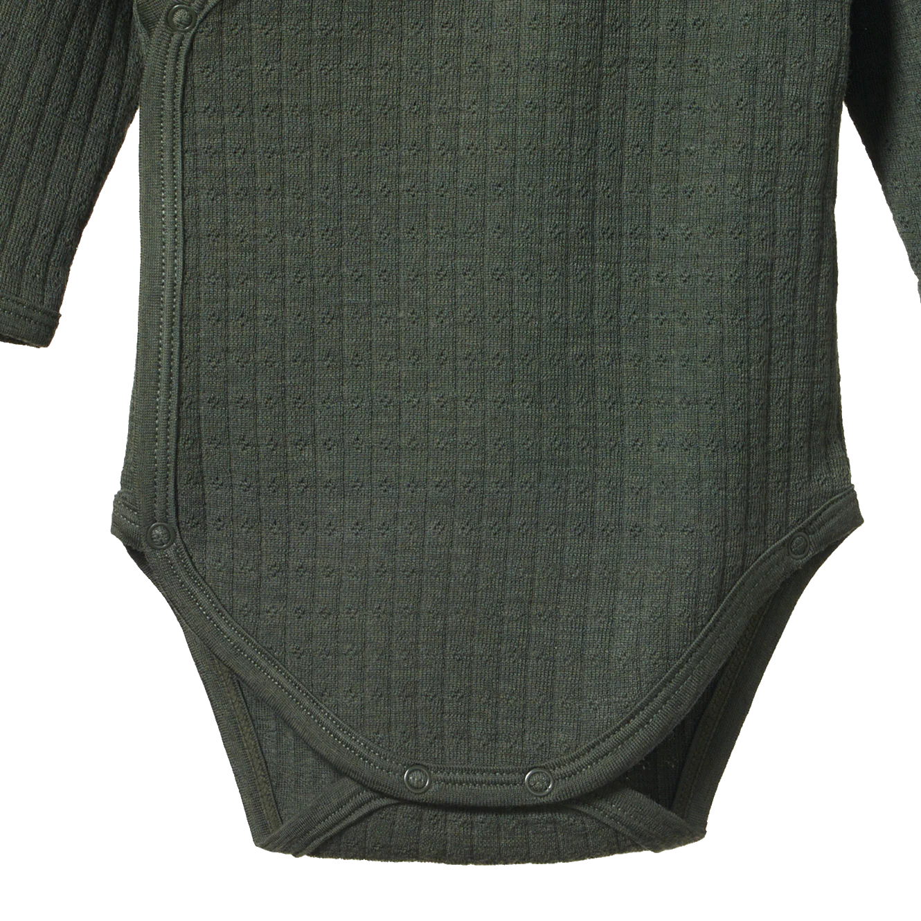 Merino Essentials Longsleeve Kimono Bodysuit Thyme