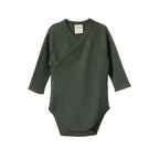 Merino Essentials Longsleeve Kimono Bodysuit Thyme