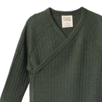 Merino Essentials Longsleeve Kimono Bodysuit Thyme
