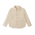 Collared Long Sleeve Shirt - Golden Stripe