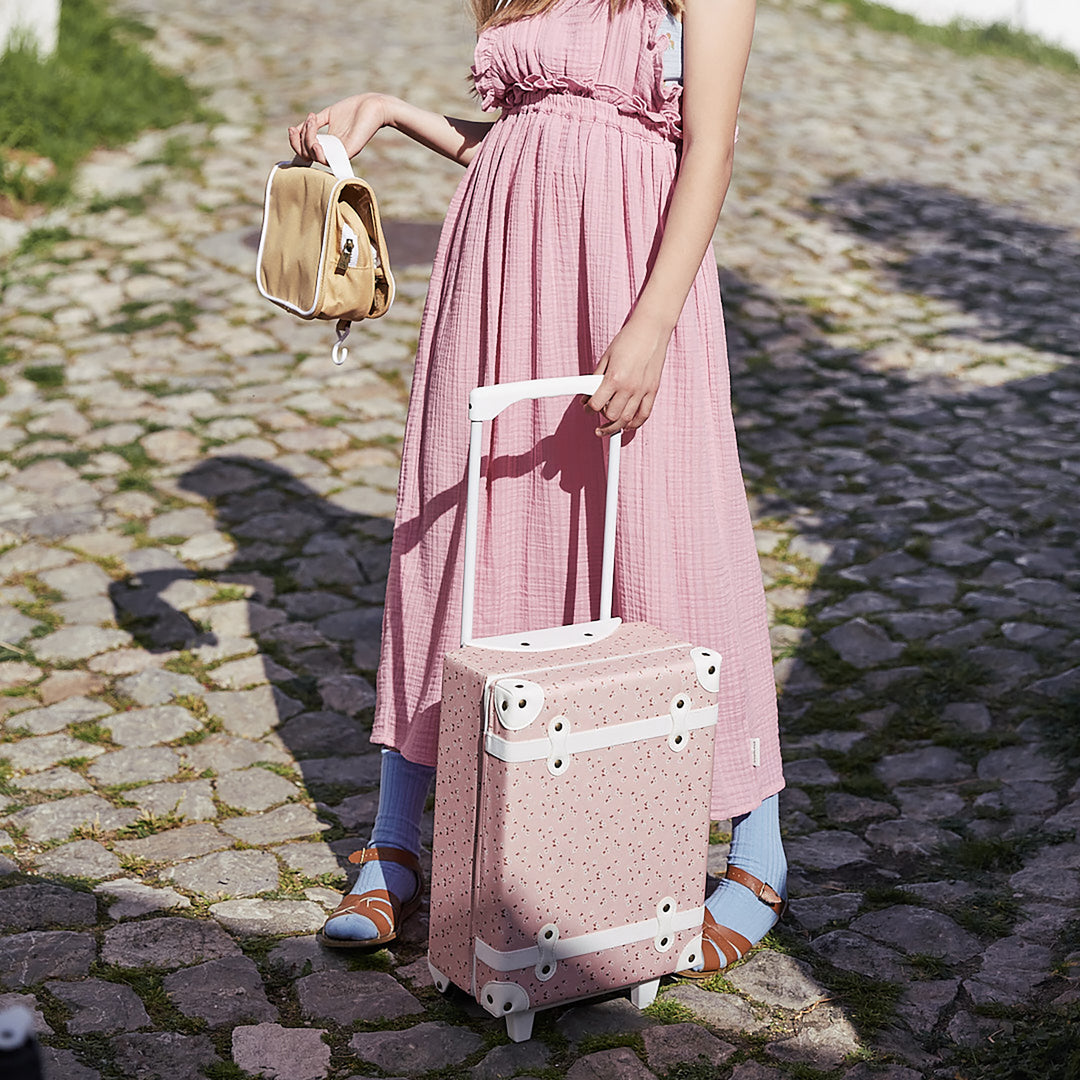 Olli Ella See-ya Suitcase - Pink Daisies