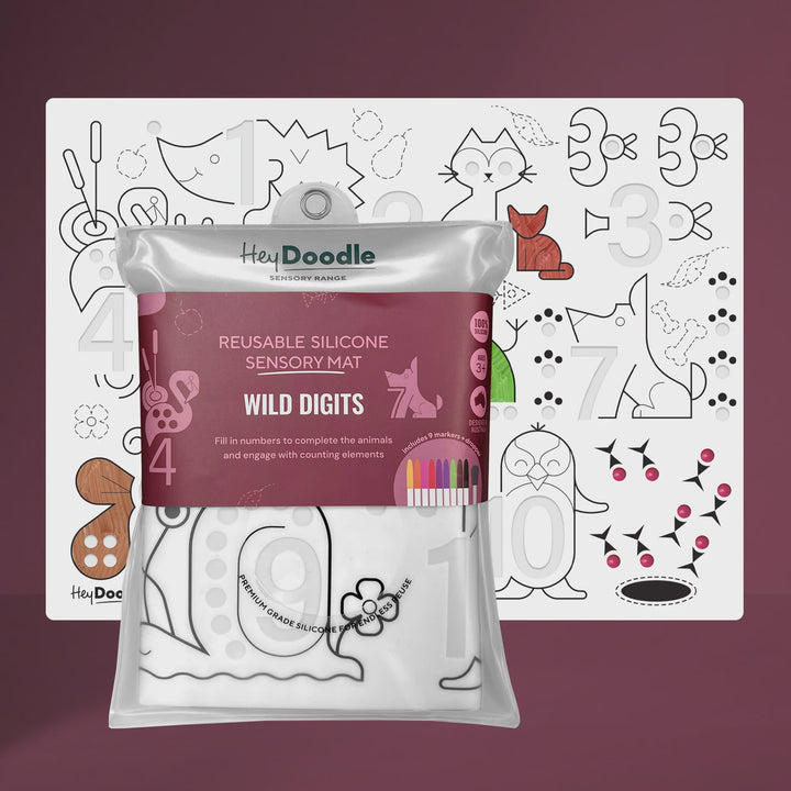 Hey Doodle Sensory Mat - Wild Digits