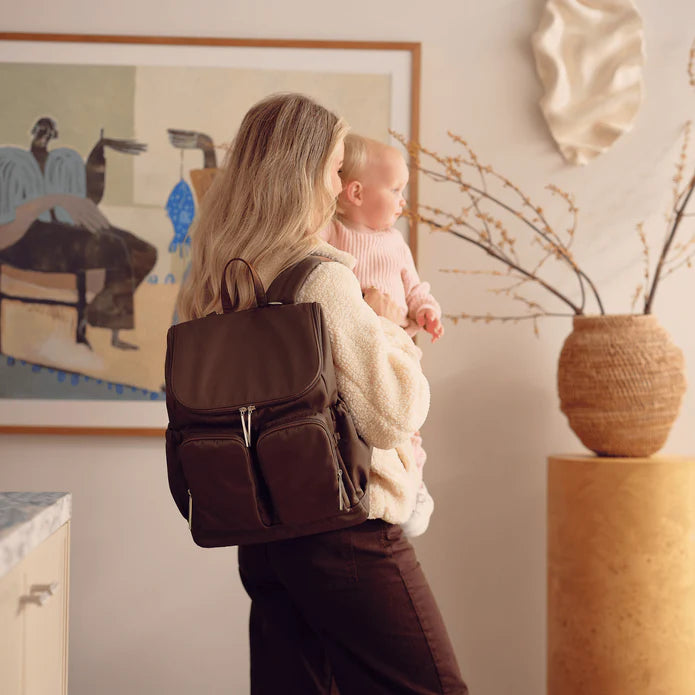PRE-ORDER Signature Backpack - Chocolate Nylon