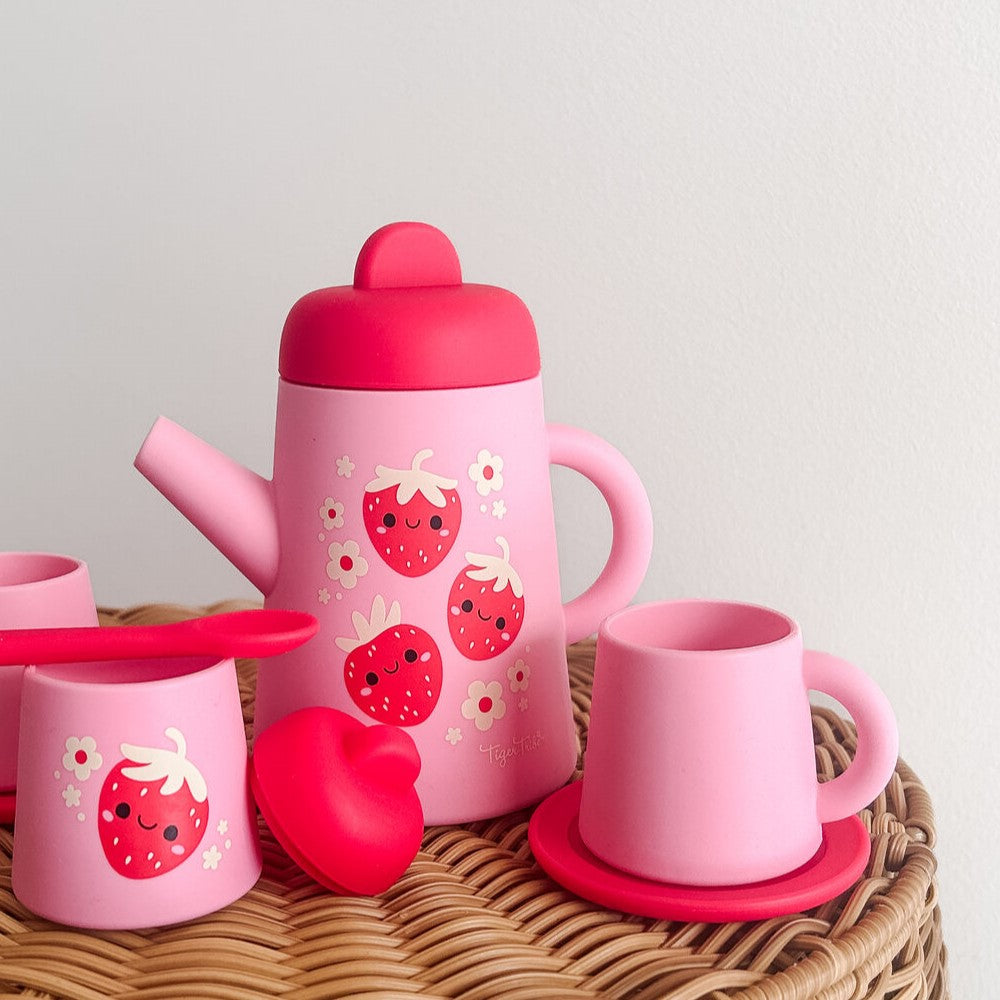 Silicone Tea Set - Strawberry Patch