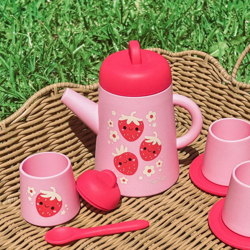 Silicone Tea Set - Strawberry Patch