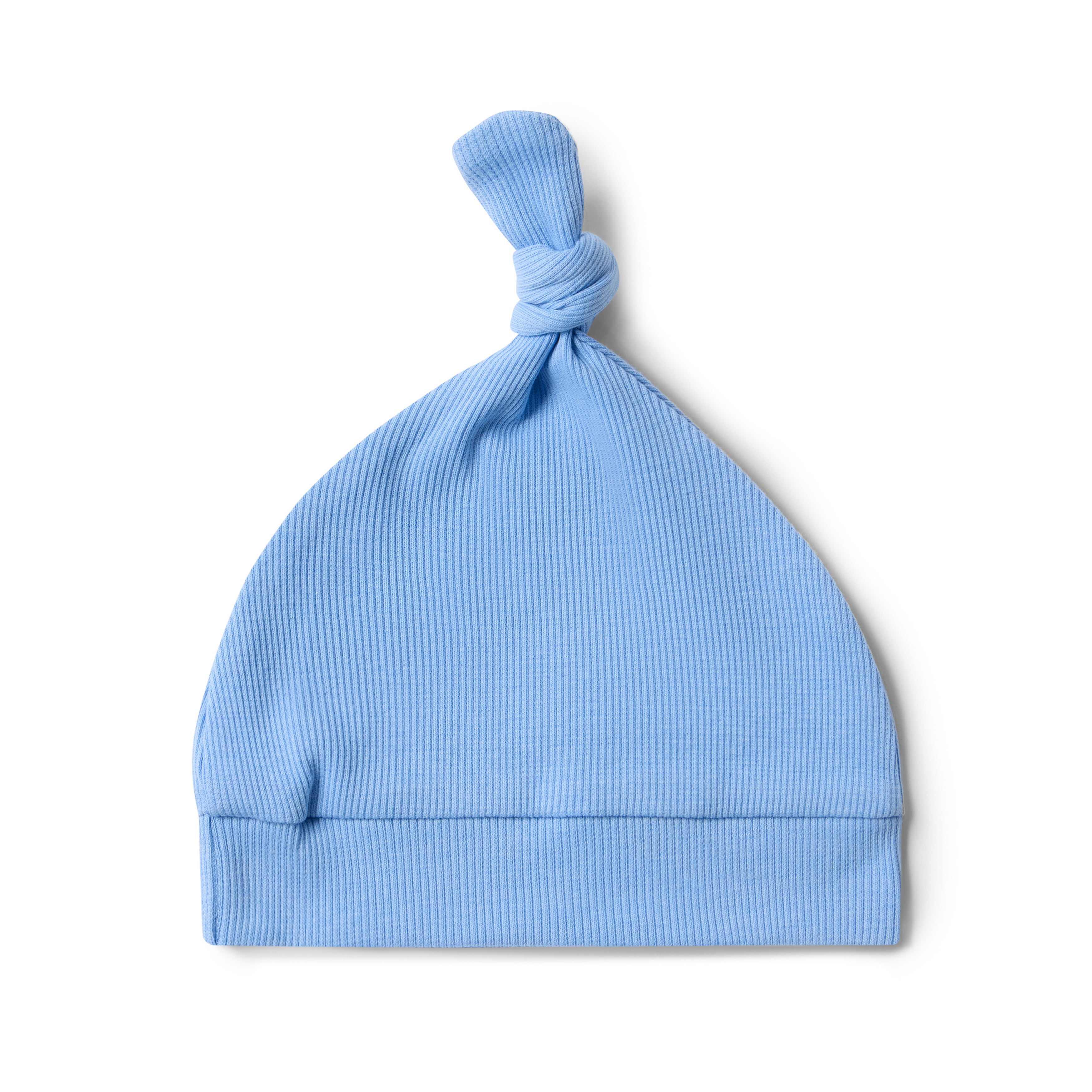 Bluebell Ribbed Organic Knotted Beanie