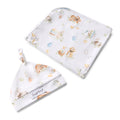 Flopsy Bunnies Organic Jersey Wrap & Beanie Set